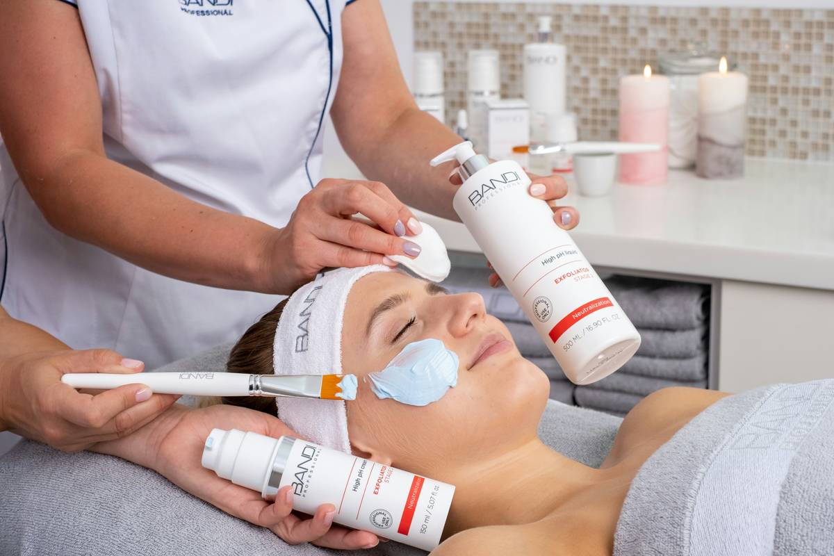 Woman following glowing body schedule with morning oil application